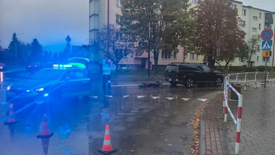 Zderzenie we Włodawie. 14-letni motorowerzysta trafił do szpitala