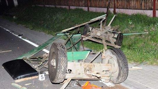 Zderzył się z furmanką i uciekł. Wpadł, bo zgubił tablicę