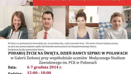 Zostań dawcą szpiku. Akcja w Galerii Zielona