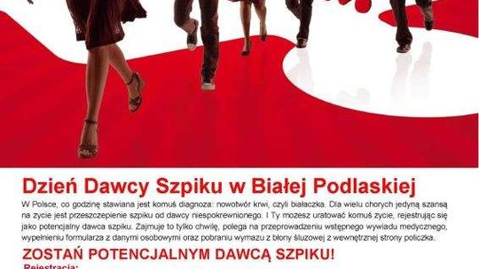 Zostań dawcą szpiku, pomóż chorym