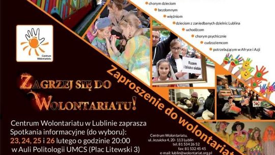 Zostań wolontariuszem. Centrum Wolontariatu zaprasza
