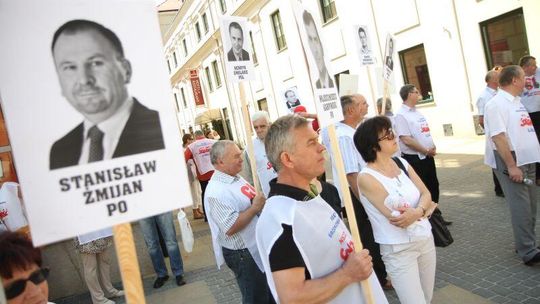Związkowcy z \"Solidarności\" znowu protestowali