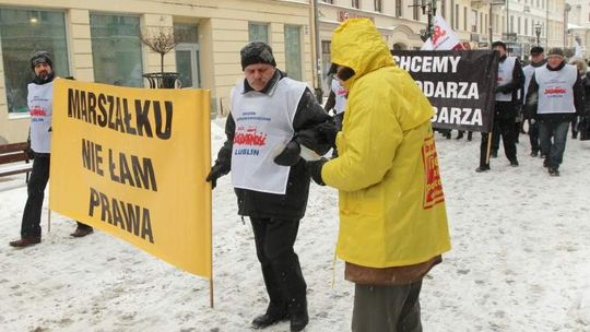 Związkowcy znów maszerowali w obronie zwolnionego kolegi (wideo)