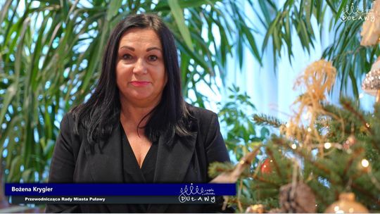 Życzenia z okazji Świąt Bożego Narodzenia składa Bożena Krygier, przewodnicząca Rady Miasta Puławy