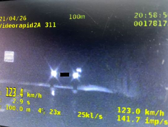 123 km/h w terenie zabudowanym. 20-latek stracił prawo jazdy