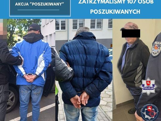 1300 adresów na celowniku policji. W tydzień zatrzymali 107 poszukiwanych