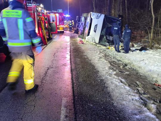 W wypadku autobusu na Mazowszu ucierpiały 34 osoby