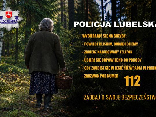 75-latka zgubiła się podczas grzybobrania. Policjanci odnaleźli ją w lesie