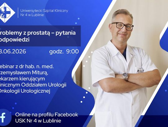 Bezpłatne konsultacje urologiczne w Lublinie. Akcja dla mężczyzn po 40. roku życia