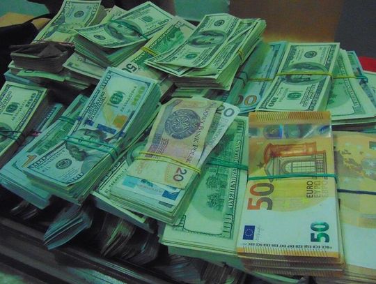 Blisko 2,4 mln zł niezgłoszonej gotówki na granicy. Spadła liczba takich przypadków