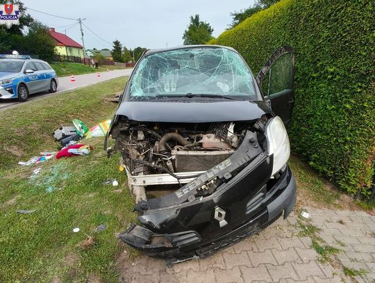 Wypadek dachowanie policja Zamość