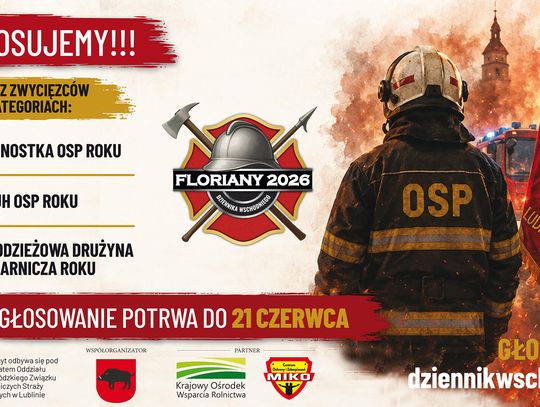 Grafika promująca plebiscyt - Floriany 2026 Dziennika Wschodniego