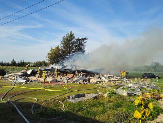 Eksplozja w gminie Siemień. Dom mieszkalny zniszczony