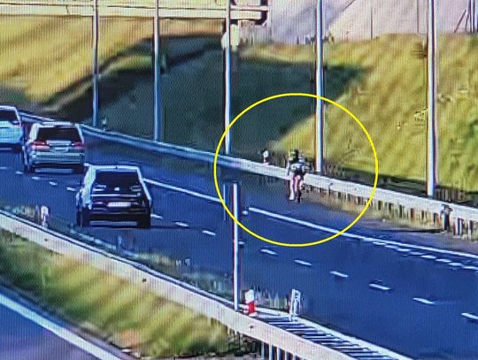Ekspresówką na... rowerze. Cyklista zakończył podróż z mandatem