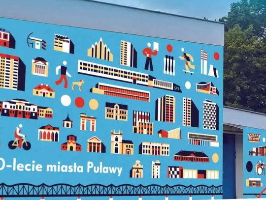 Hotel, most i rowerzysta. Puławy czekają na kolejny mural