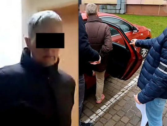 Zatrzymanie podejrzanego przez policję – doprowadzenie do radiowozu