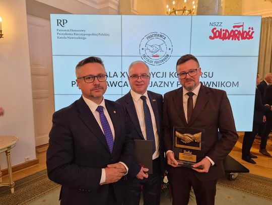 MPK Lublin z tytułem „Pracodawca Przyjazny Pracownikom”. Certyfikat odebrano w Pałacu Prezydenckim