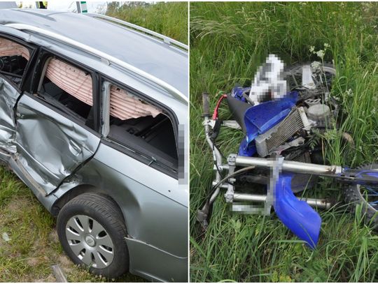 Nieletni na motocyklach, brak uprawnień i poważne obrażenia. Groźne wypadki na drogach Lubelszczyzny