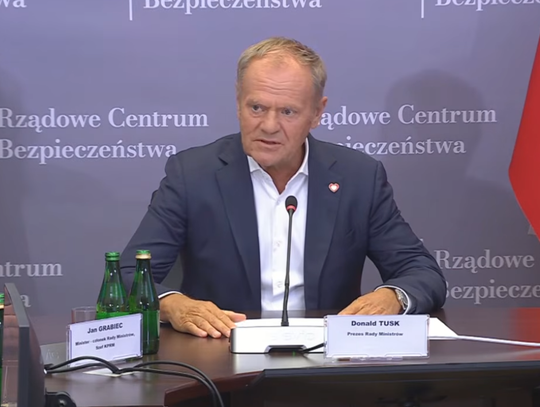 Rosyjskie drony przy polskiej granicy. Premier zapowiada specjalne środki