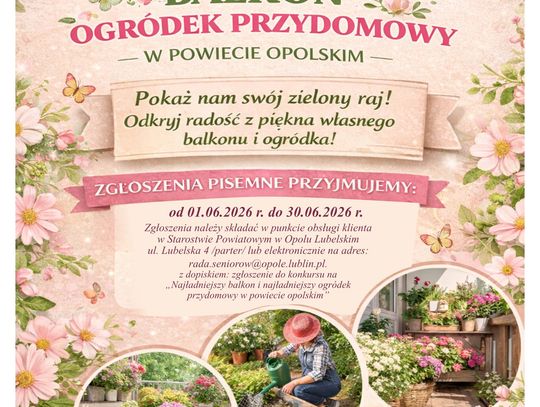 Rusza konkurs na najładniejszy balkon i ogródek w powiecie Opolskim