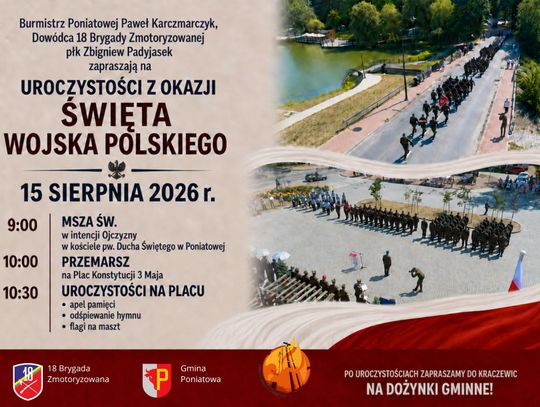 Święto Wojska Polskiego w Poniatowej. Będą uroczystości i przemarsz