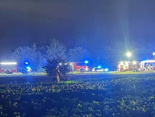 Tragiczny wypadek w powiecie łukowskim. Samochód stanął w płomieniach, kierowca zginął na miejscu