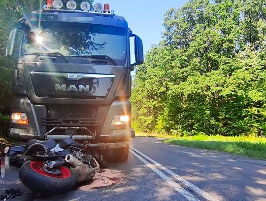 Wypadek motocyklisty Sitno