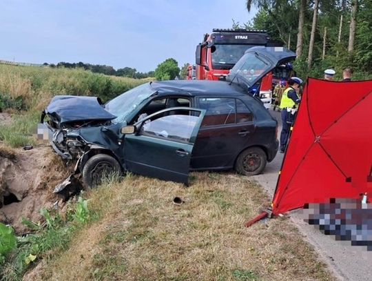 Wypadek w powiecie kraśnickim. 68-latka zginęła po uderzeniu auta w przepust