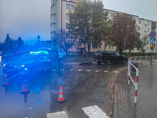 Zderzenie we Włodawie. 14-letni motorowerzysta trafił do szpitala