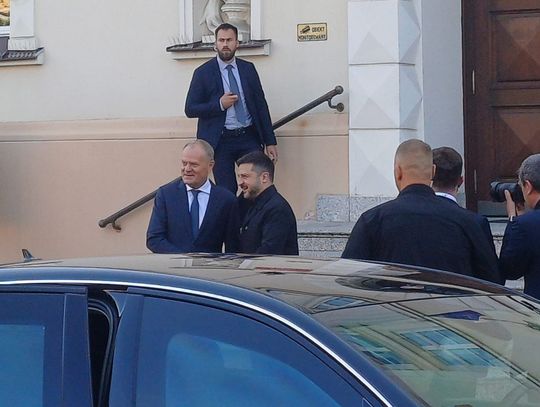 Zełenski w Lublinie. Przywitał go Tusk