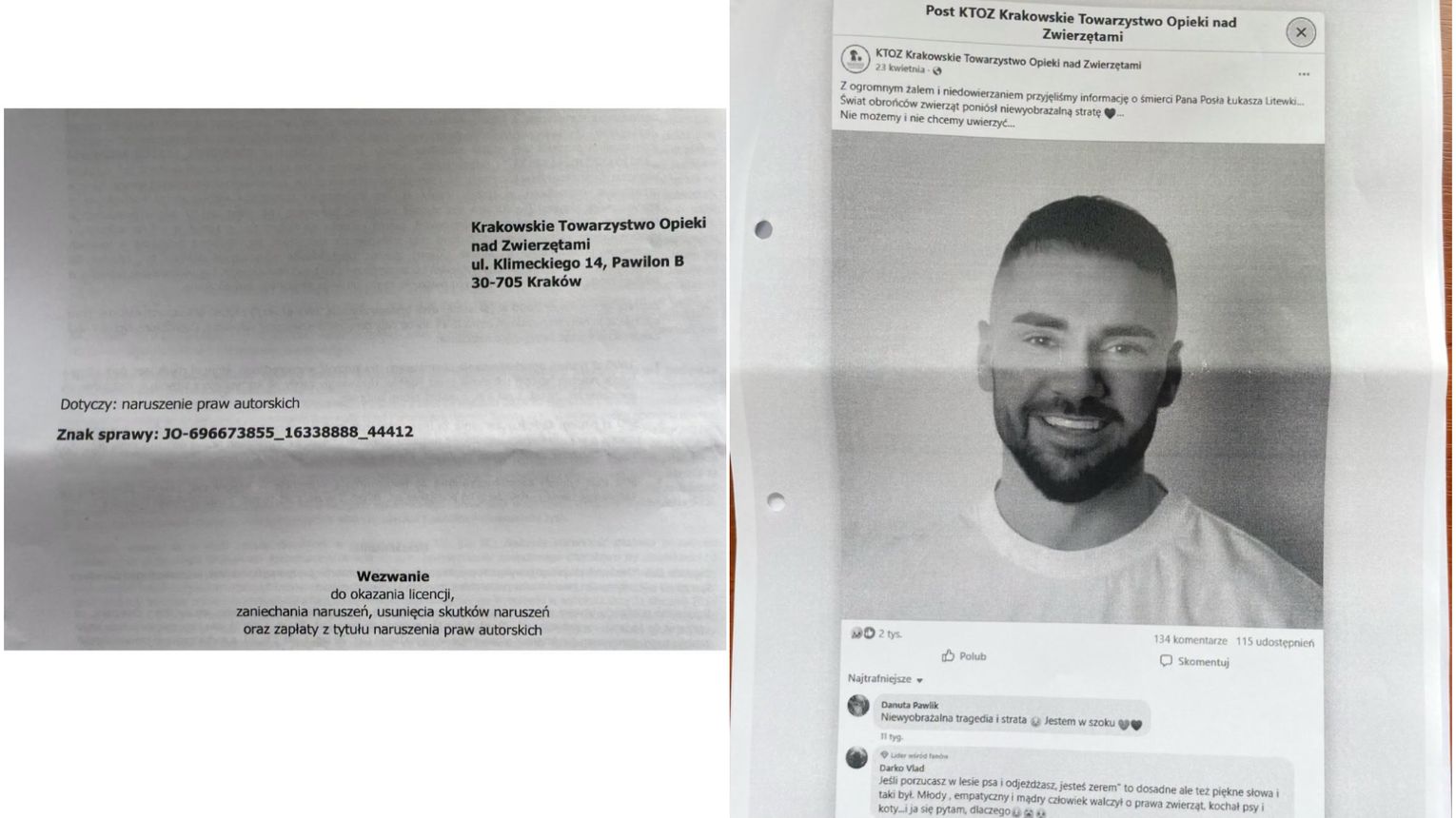 Fundacje dostały wezwania do zapłaty za zdjęcie zmarłego posła. „Gdzie tu zwykła ludzka przyzwoitość?”