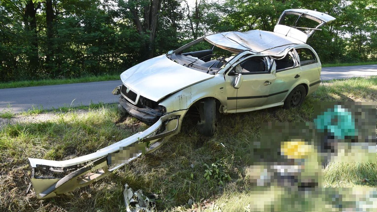 Ponad 2 promile i dachowanie w Biłgoraju. 47-latek trafił do szpitala