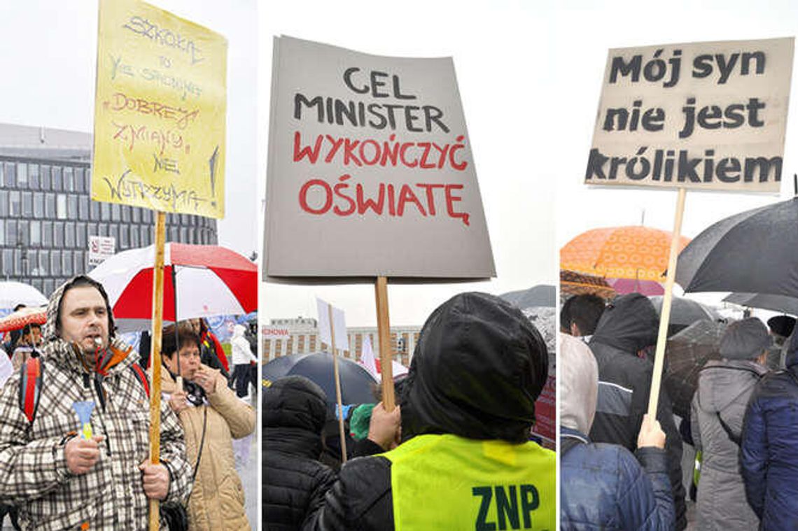 1,5 tys. nauczycieli z Lubelskiego protestowało w Warszawie. "Nadzieja umiera ostatnia"