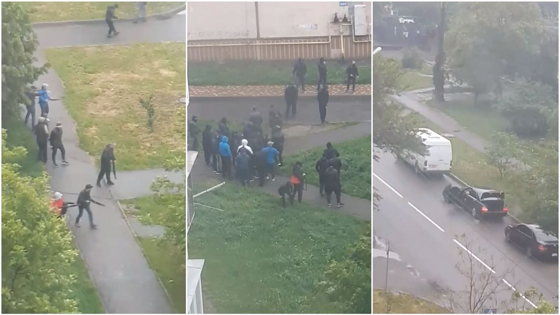 100 osób brało udział w strzelaninie pod Kijowem na Ukrainie [wideo]