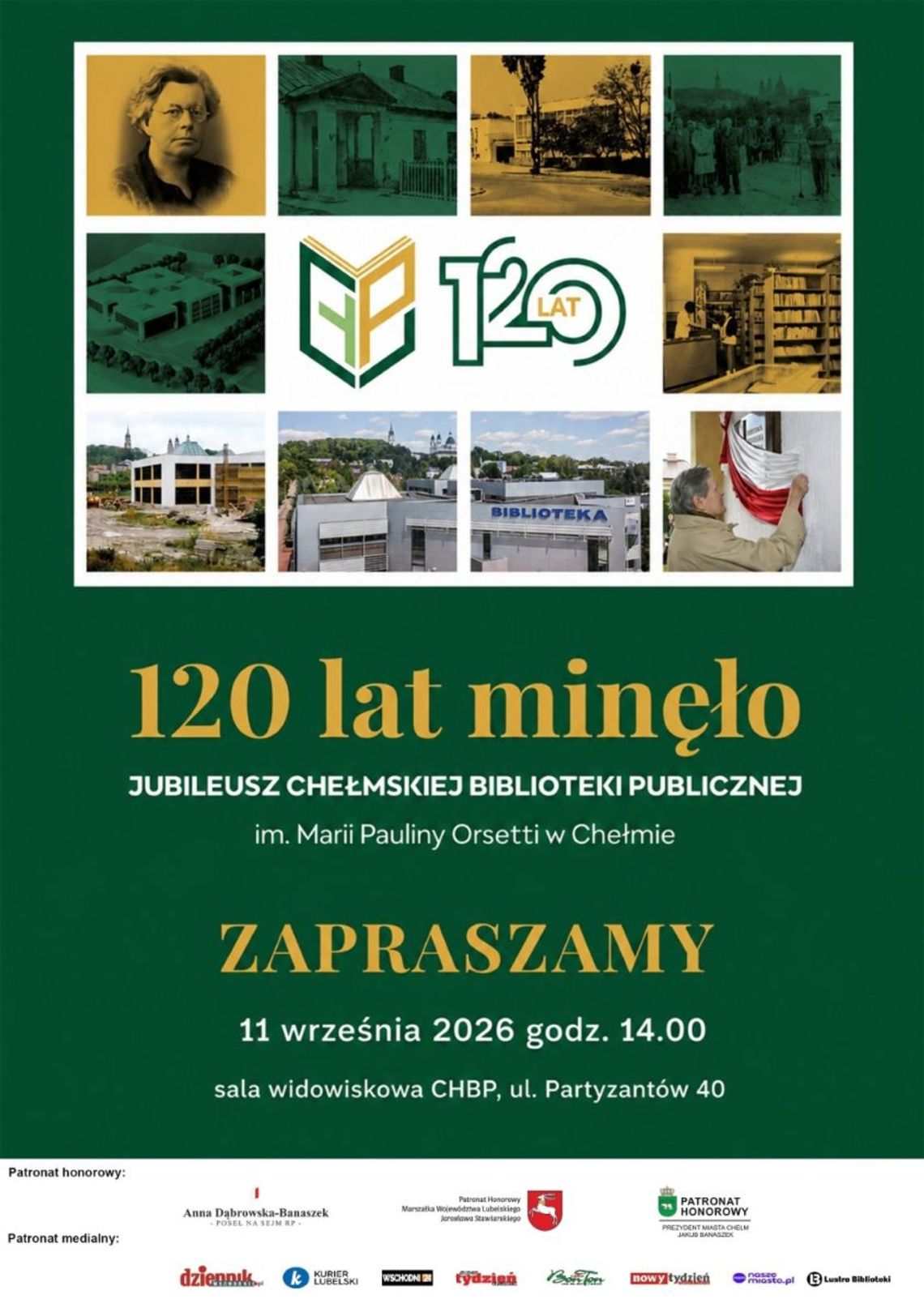 120 lat minęło jak jeden dzień. Chełmska Biblioteka Publiczna świętuje wielki jubileusz Chełmska Biblioteka Publiczna Jubileusz