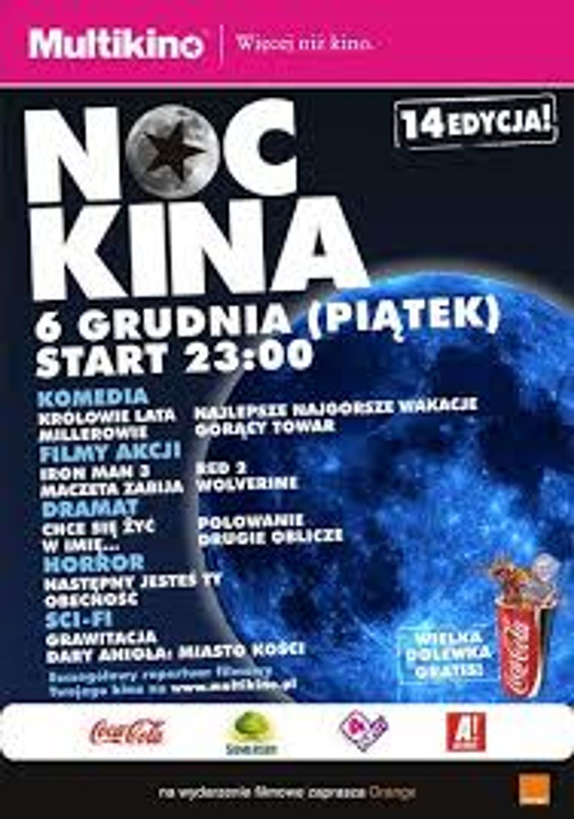 14 edycja \"Nocy Kina\" w Multikinie