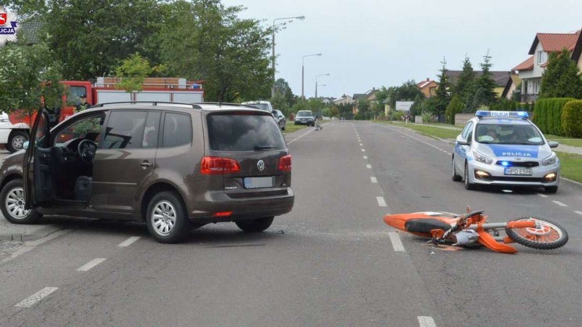 17-latek wsiadł na motocykl. Miał poważny wypadek 