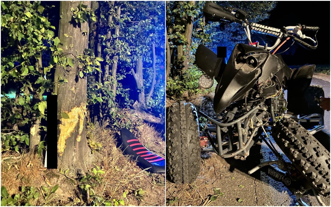 20-latek quadem uderzył w drzewo. Śmigłowiec LPR zabrał go do szpitala 20-latek quadem uderzył w drzewo. Śmigłowiec LPR zabrał go do szpitala