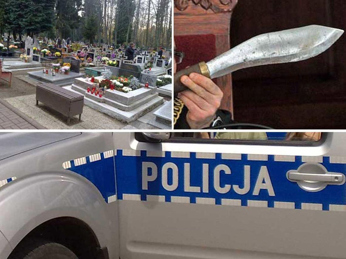 29-latek zaatakował maczetą na cmentarzu