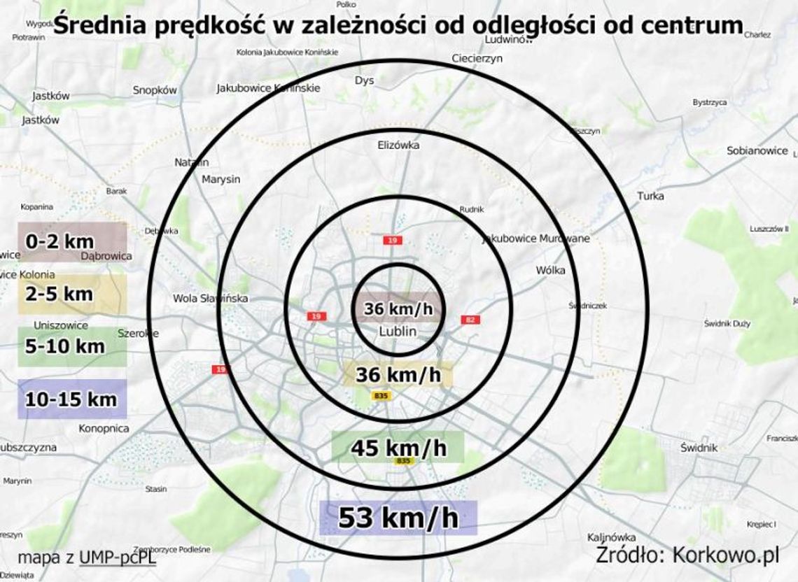 36 km/h w centrum. Tak się jeździ w Lublinie