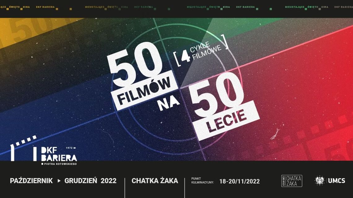 50 filmów na 50-lecie DKF "Bariera" 50 filmów na 50-lecie DKF "Bariera"