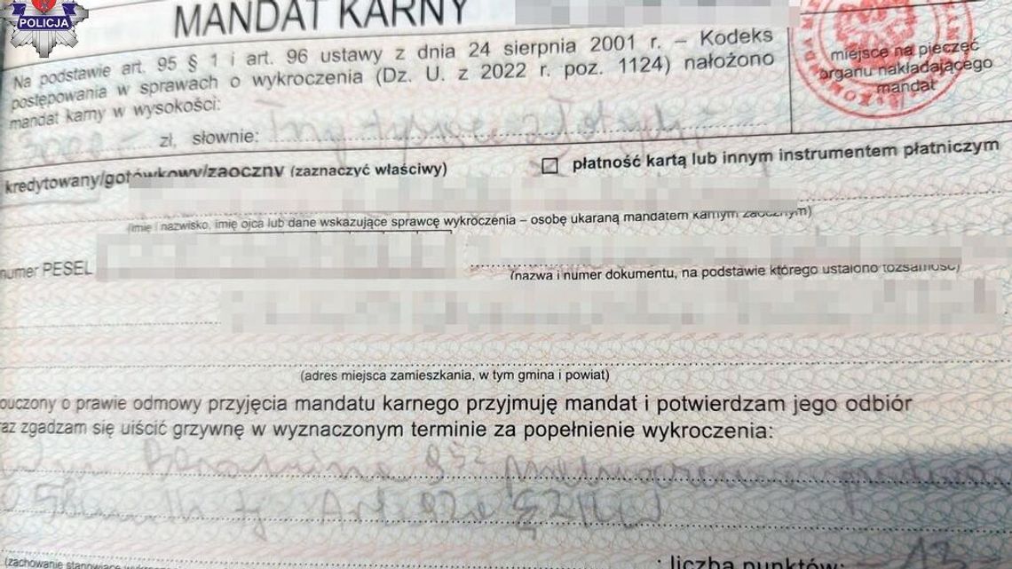 58 kilometrów: 3000 złotych mandatu i utrata prawa jazdy na 3 miesiące 58 kilometrów: 3000 złotych mandatu i utrata prawa jazdy na 3 miesiące