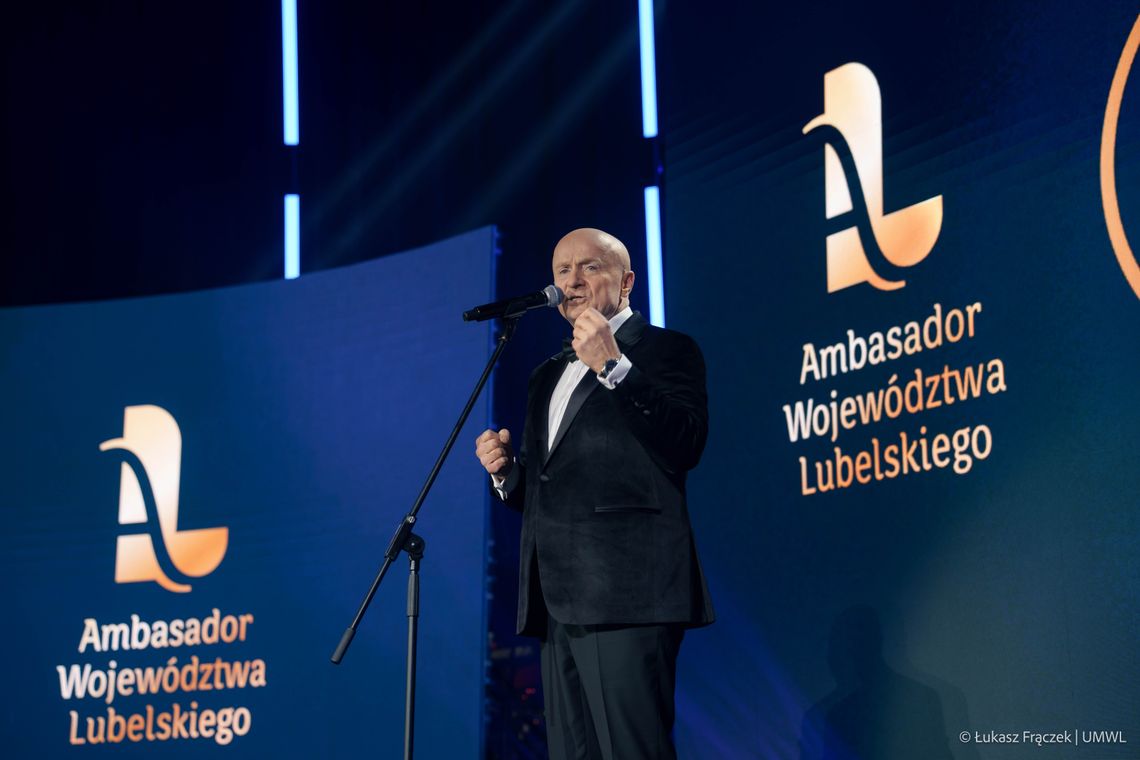 Marszałek Jarosław Stawiarski na gali Ambasadora Województwa Lubelskiego