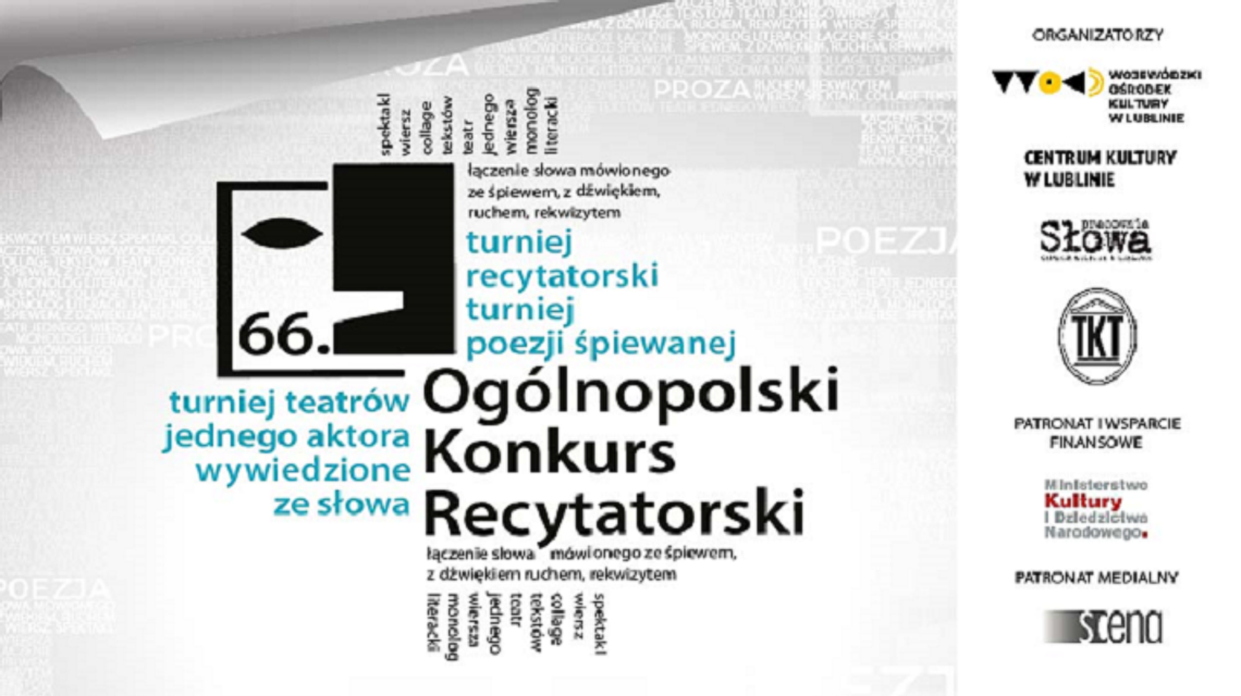 66. Ogólnopolski Konkurs Recytatorski – trwają zgłoszenia