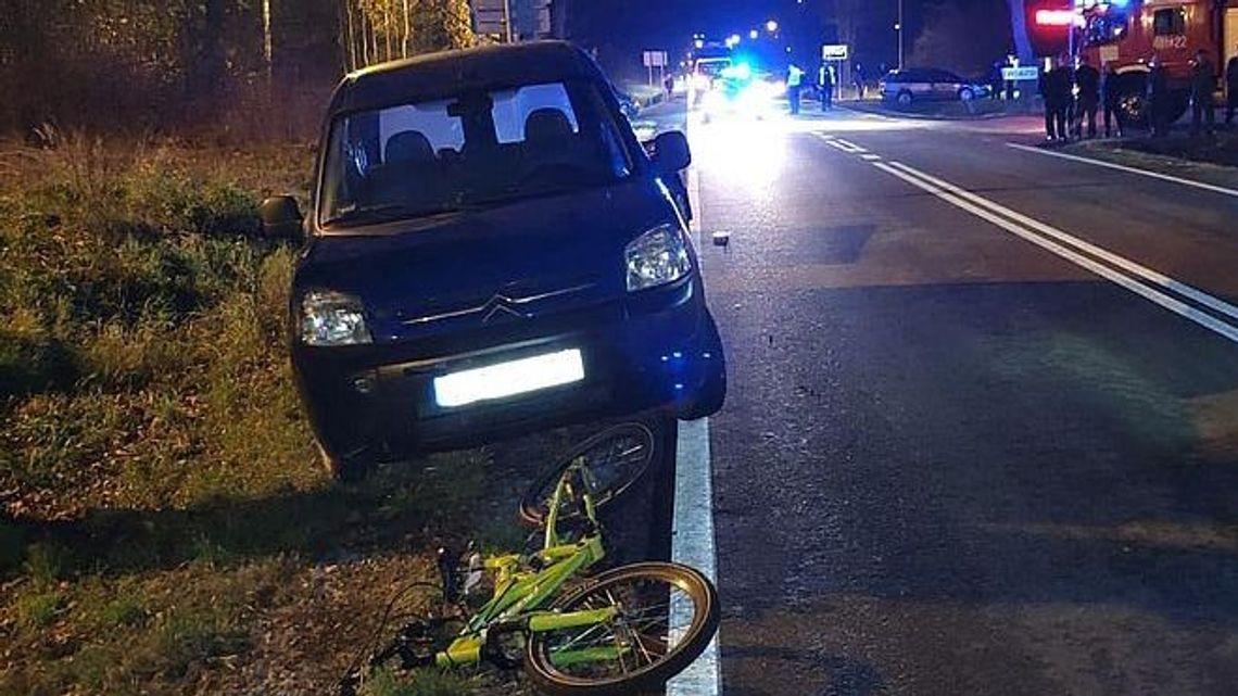 7-latek jechał nieoświetlonym rowerem, bez odblasków. W dziecko wjechał samochód 7-latek jechał nieoświetlonym rowerem, bez odblasków. W dziecko wjechał samochód