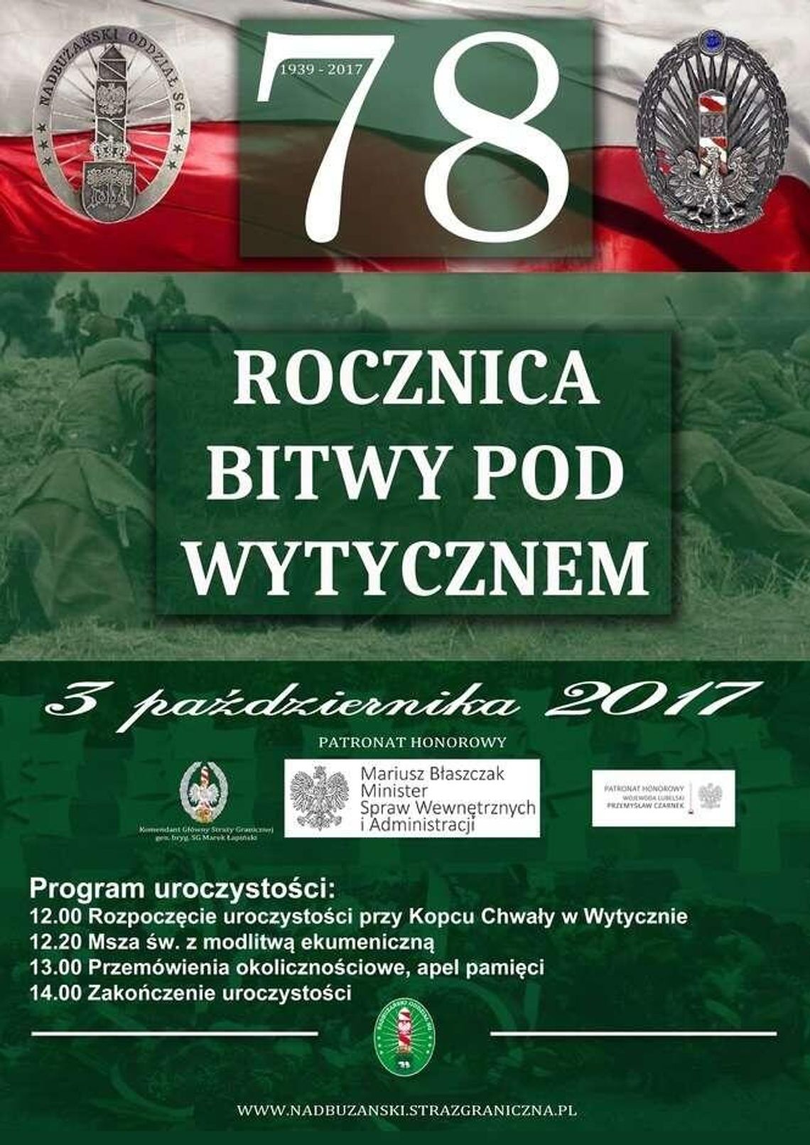 78. rocznica bitwy pod Wytycznem. Program uroczystości