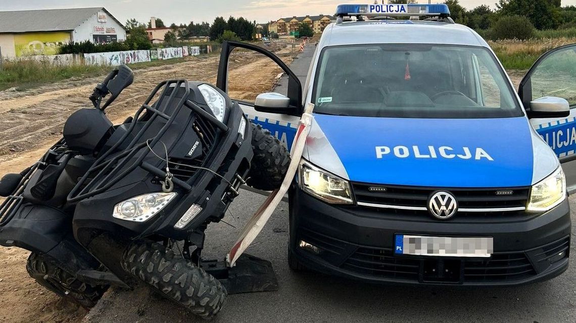 8 700 zł i 42 punkty karne. Tak się skończyła ucieczka na quadzie