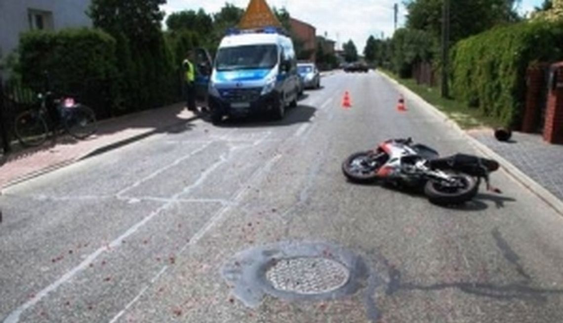 86-letni rowerzysta wjechał pod koła motoroweru