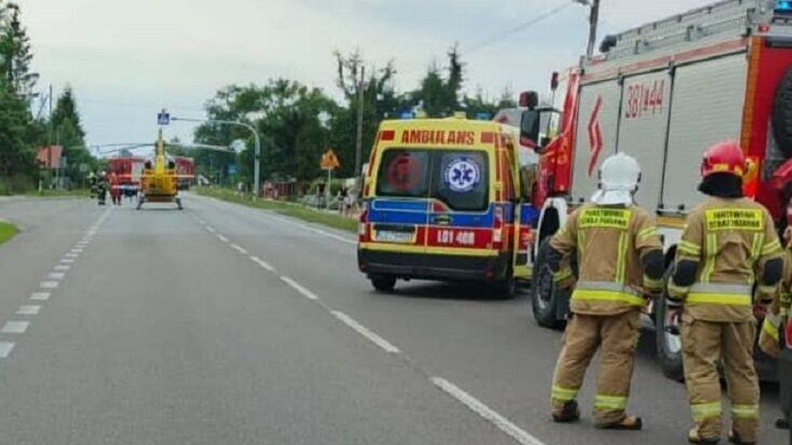 9-latek na hulajnodze potrącony. Na miejsce przyleciał śmigłowiec