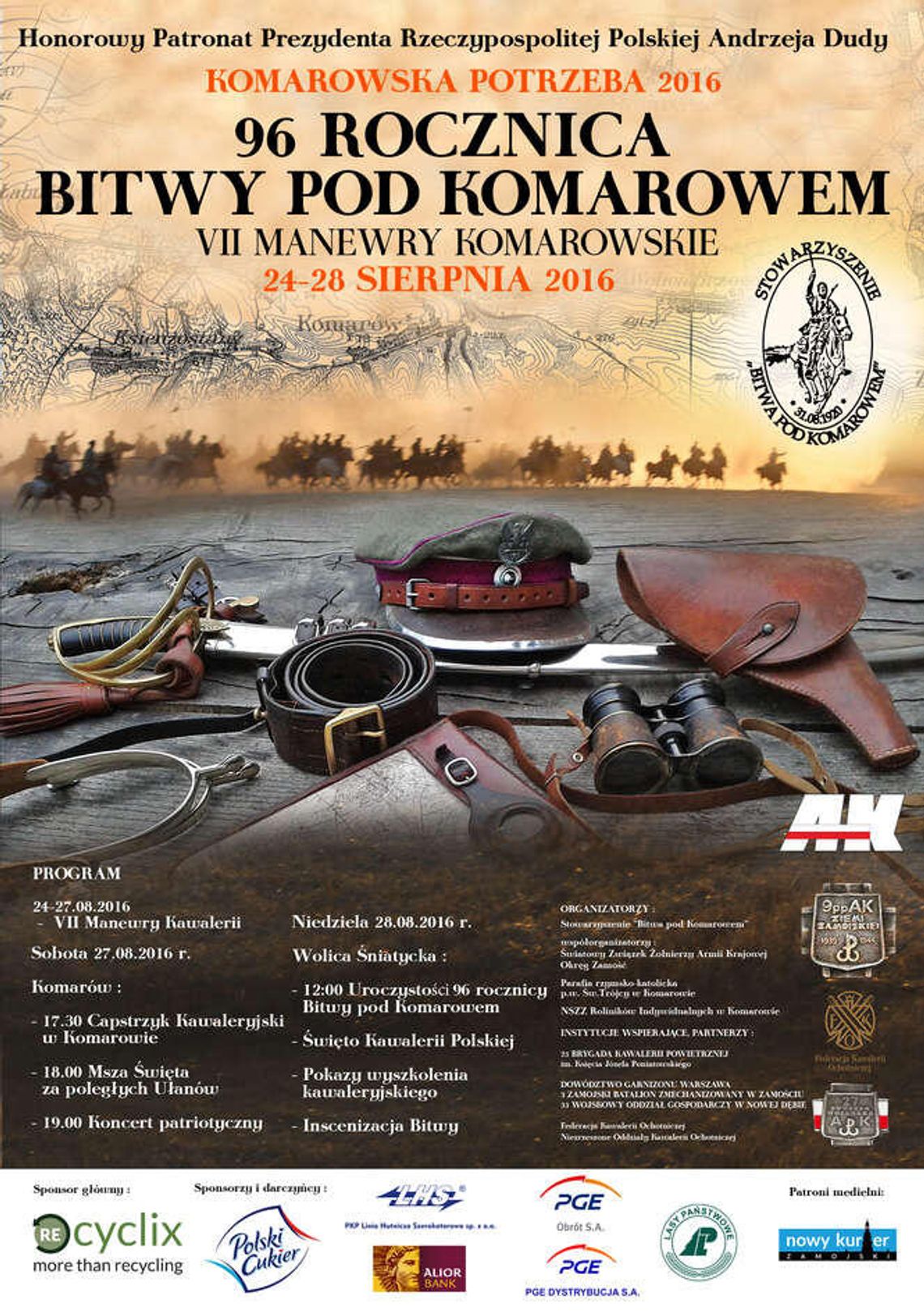 96 rocznica bitwy pod Komarowem. Inscenizacja bitwy z 1920 r.